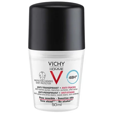Кульковий дезодорант-антиперспірант для чоловіків 48 годинVichy Homme Anti-Perspirant Anti-Stains 48 H