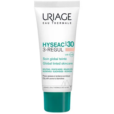 Ісеак 3-Regul тональний універсальний догляд SPF30Uriage Hyseac 3-Regul Global Tinted Skincare SPF 30