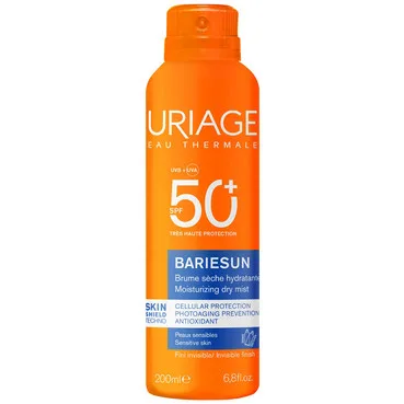 Бар'єсан зволожуючий сонцезахисний спрей-димка SPF 50+Uriage Bariesun Moisturizing Dry Mist SPF 50+