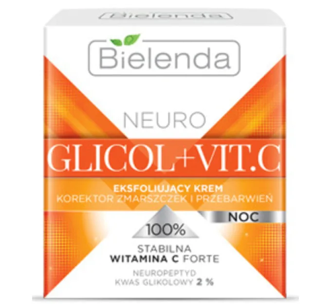 Нічний крем-ексфоліант для обличчя - Neuro Glycol + Vit.C (пом'ята упаковка)