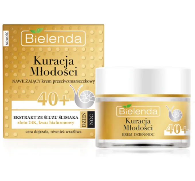 Зволожуючий крем для обличчя Bielenda Youth Therapy проти зморшок, 40+, 50 мл