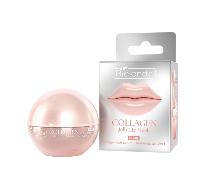 PDRN Колагенова сироватка + маска для губ 2в1 - Collagen Jelly Lip Mask