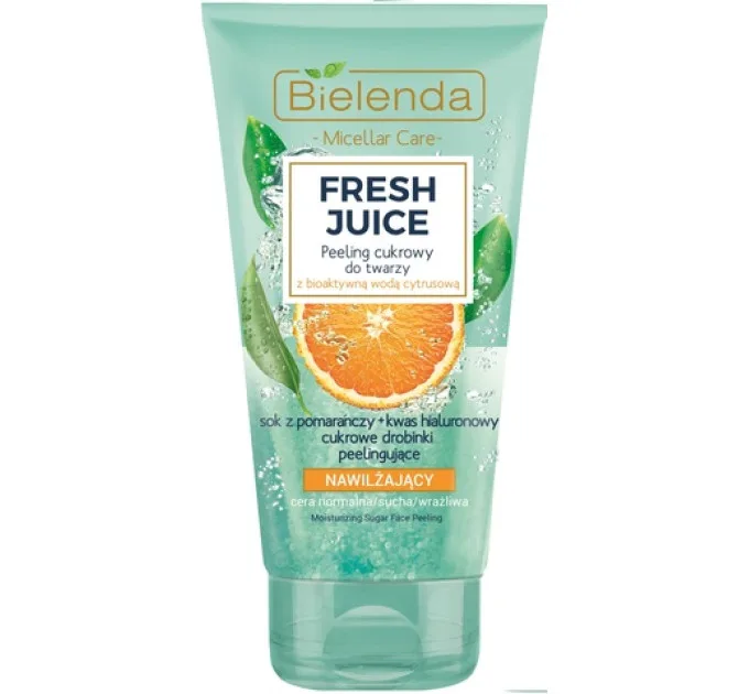 Зволожуючий цукровий скраб-пілінг для обличчя "Апельсин" - Fresh Juice (термін до 04.2026)