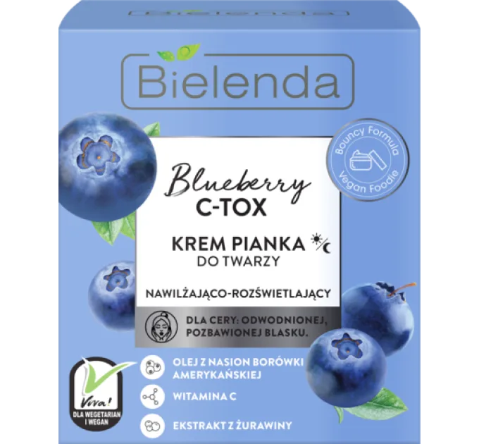 Крем-пінка зволожуюча та освітлююча для обличчя - Blueberry C-Tox (до 04.2026)