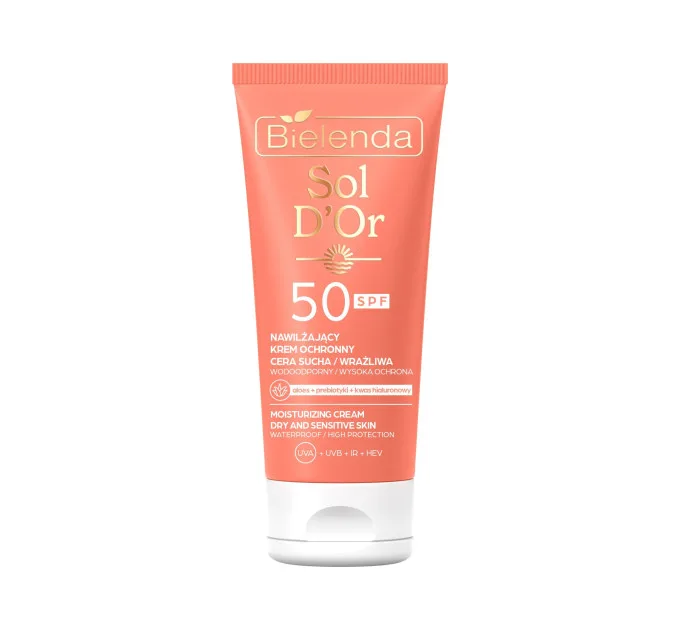 Сонцезахисний крем для обличчя SPF 50 для сухої та чутливої шкіри - Sol D’OR