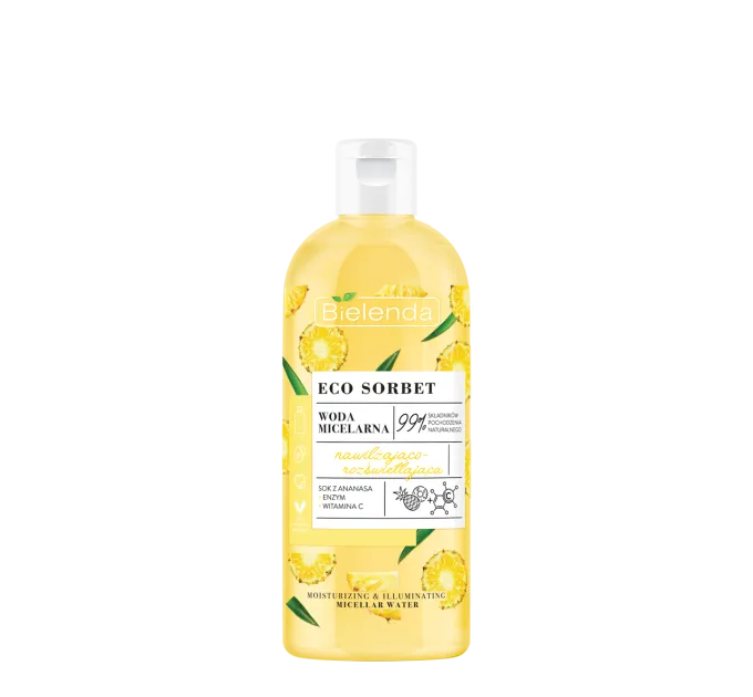 Міцелярна вода "Зволожувальна й освітлювальна" Ананас - Eco Sorbet