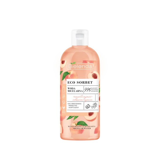 Міцелярна вода "Зволожувальна й освітлювальна" Персик - Eco Sorbet
