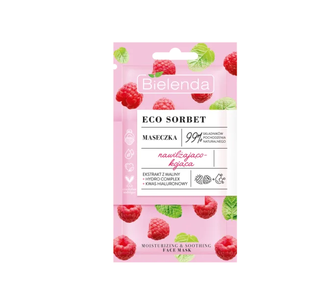 Маска для обличчя з екстрактом малини - Eco Sorbet