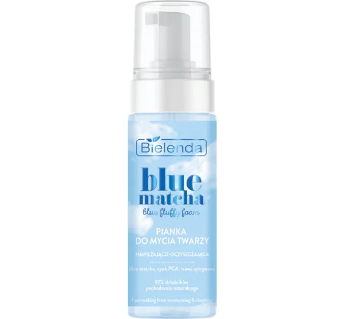 Зволожуюча та очищаюча пінка для обличчя Blue Matcha