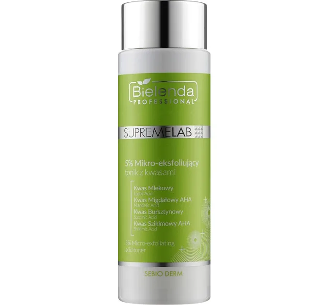 Кислотний мікропілінговий тонік для обличчя - Supremelab 5% Micro-exfoliating Acid Toner