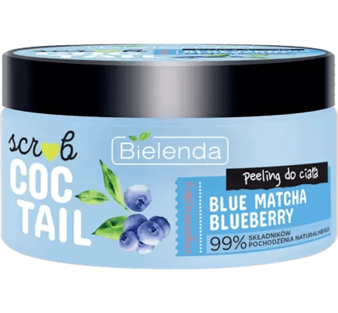 Відновлюючий скраб-пілінг для тіла БЛАКИТНА МАТЧА + ЧОРНИЦЯ - Coctail Scrub