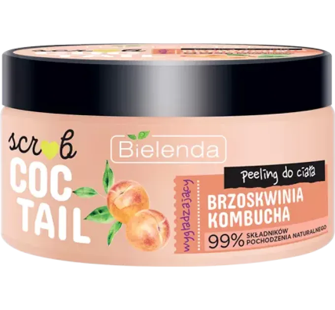 Розгладжуючий скраб для тіла ПЕРСИК + КОМБУЧА - Coctail Scrub