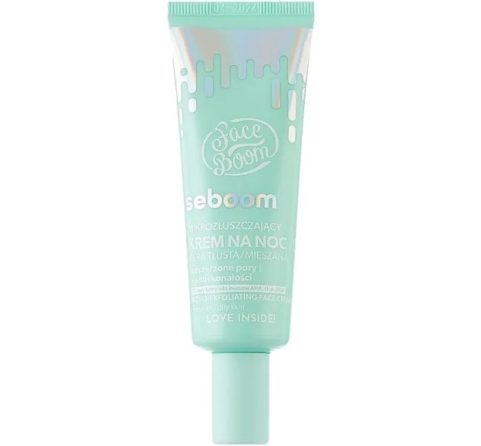 Мікропілінговий нічний крем для обличчя - Seboom Micro-Exfoliating