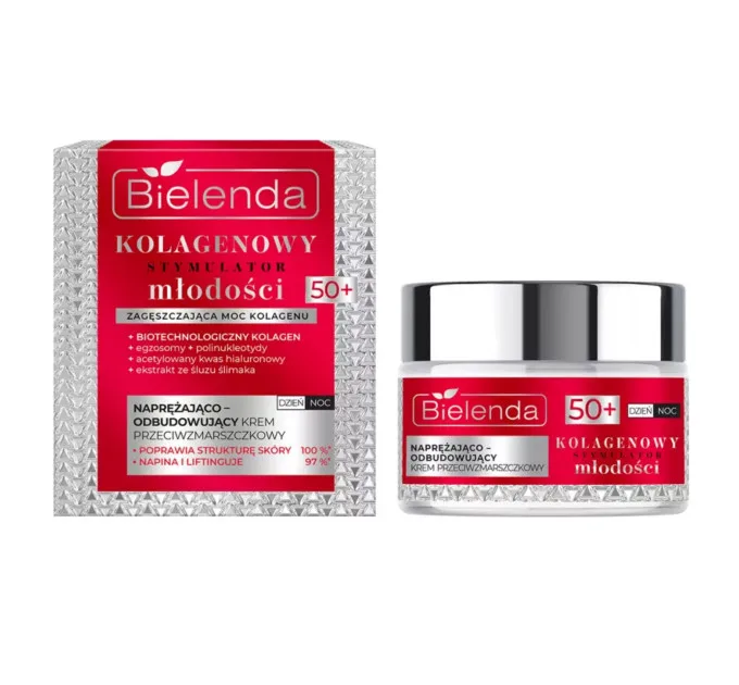 Підтягуючий і відновлюючий крем проти зморшок 50+ день/ніч - COLLAGEN YOUTH STIMULATOR (пом'ята упаковка)