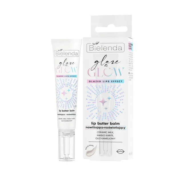 Зволожуючий і освітлюючий бальзам для губ, Біла перлина - GLAZE & GLOW