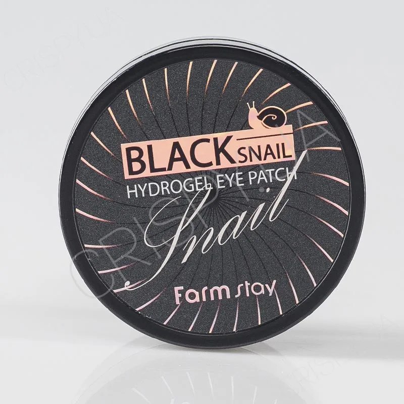 Патчі під очі із золотом та екстрактом чорного равлика Фармстей - FARMSTAY BLACK SNAIL HYDROGEL EYE PATCH опт, роздріб