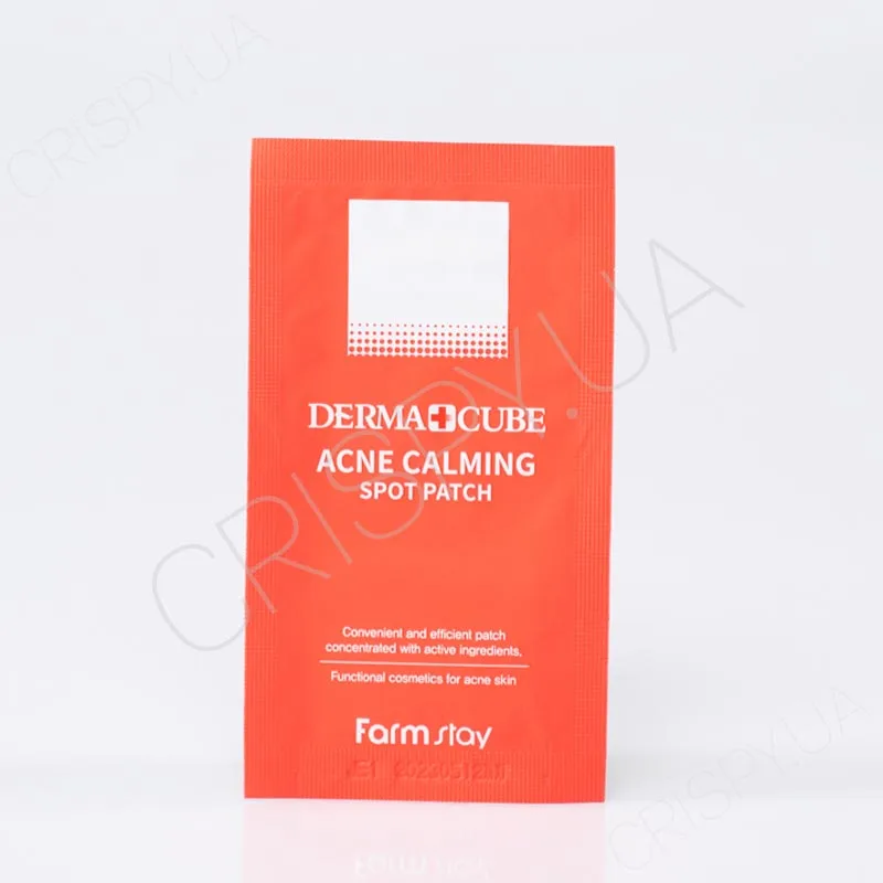 Лікувальні локальні патчі проти прищів, акне Фармстай - FARMSTAY DERMA CUBE ACNE CALMING SPOT PATCH корейська косметика