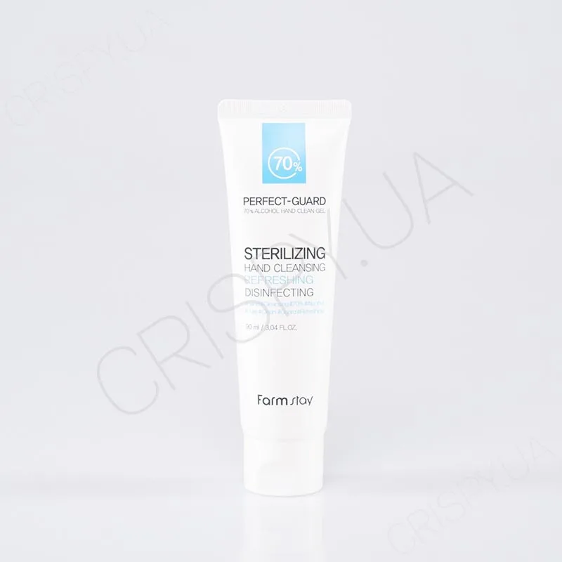 Антисептик-санітайзер для рук Фармстей купити - FARMSTAY PERFECT GUARD 70% ALCOHOL HAND CLEAN GEL корейська косметика оптом, в роздріб