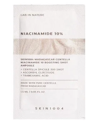 Skin1004 Madagascar Centella Niacinamide 10 Boosting Shot Ampoule – сироватка-бустер з ніацинамідом ПРОБНИК 1.5 мл.