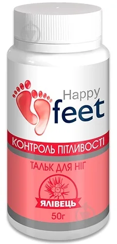 Тальк для ніг Happy Feet Контроль пітливості ялівець, 50 г