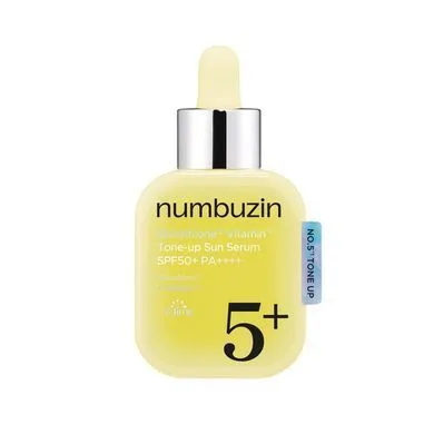 Numbuzin No.5+ Glutathione Vitamin Tone-Up Sun Serum – освітлювальний соннцезахисний крем з тон-ап ефектом SPF50+ PA++++