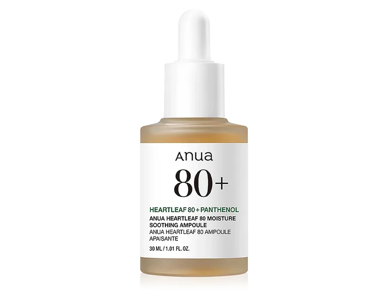 Заспокійлива сироватка для обличчя з екстрактом хауттюйнії Anua Heartleaf 80 Moisture Soothing Ampoule