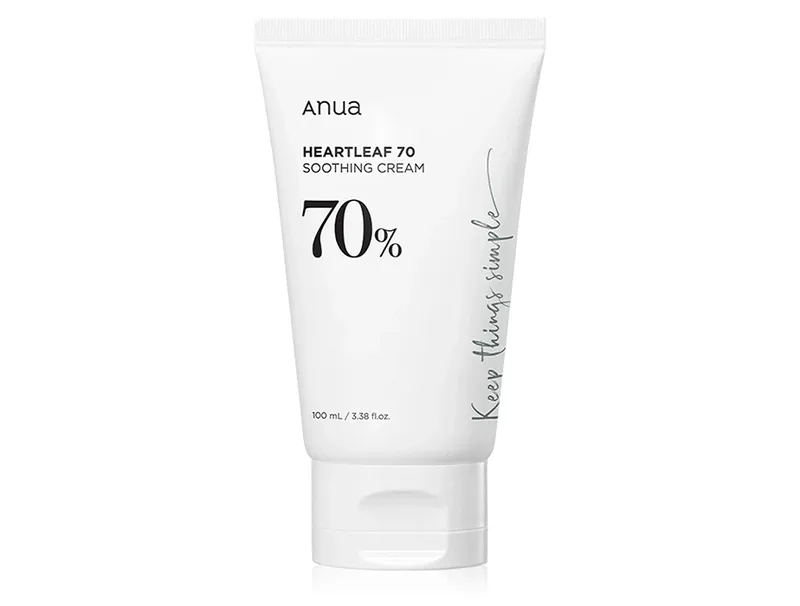 Заспокійливий крем для обличчя з екстрактом хауттюйнії Anua Heartleaf 70 Soothing Cream, 100мл