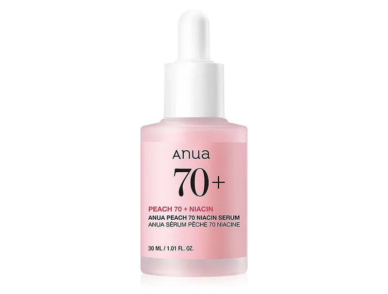 Сироватка для обличчя з персиком для гладкої та сяючої шкіри Anua Peach 70 Niacin Serum, 30мл