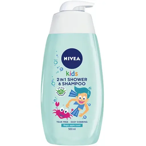 Дитячий шампунь та гель для душу Nivea для хлопчиків, 500 мл (84588)