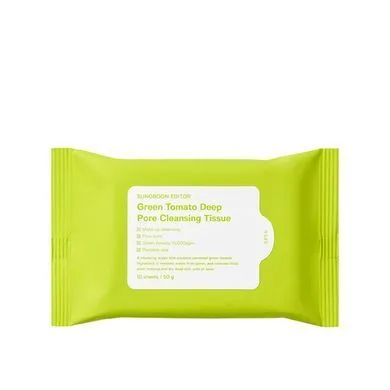 Sungboon Editor Green Tomato Deep Pore Cleansing Tissue – серветки очищуючі порозвужуючі для обличчя 10 шт.