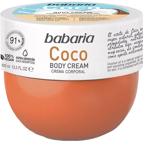 Babaria Coconut крем для тіла для дуже сухої шкіри 400 мл