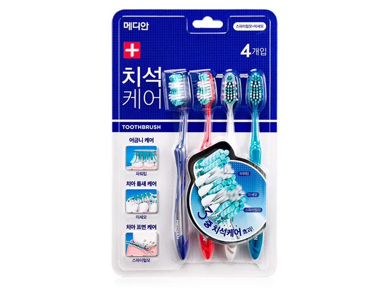 Набір зубних щіток для профілактики зубного каменю Median Tartar Care Toothbrush 4 Set