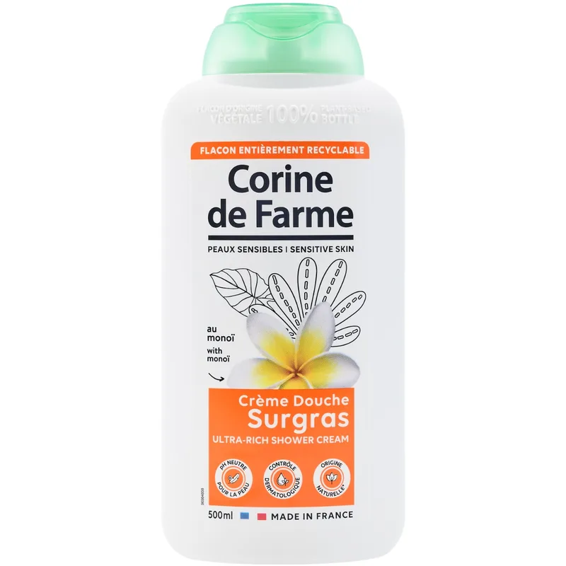 Гель-крем для душу Corine De Farme (Корін Де Фарм) живильний Monoi Tahiti 500 мл