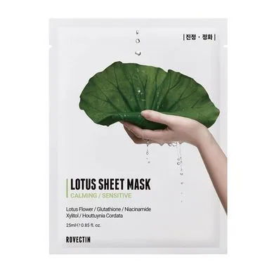 Rovectin Calming Lotus Sheet Mask – маска тканинна заспокійлива з екстрактом лотоса 1 шт.