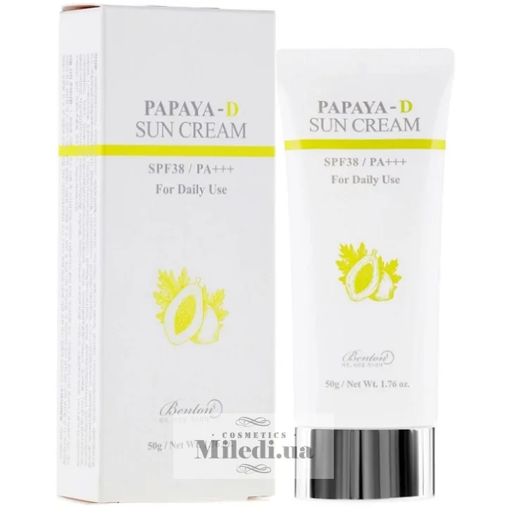 Benton Papaya-D Sun Cream SPF38 PA+++ - Сонцезахисний крем з екстрактом папайї