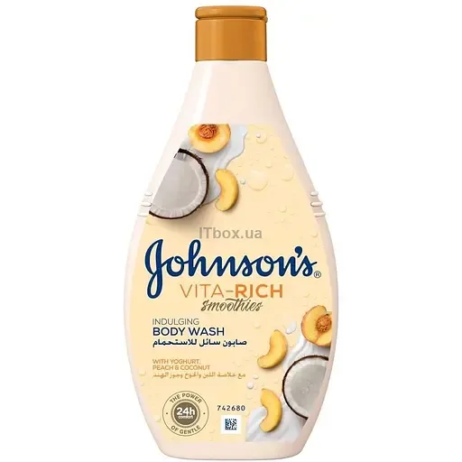Гель для душу Johnson's Vita-Rich Релаксний з йогуртом, кокосом та персиком 750 мл