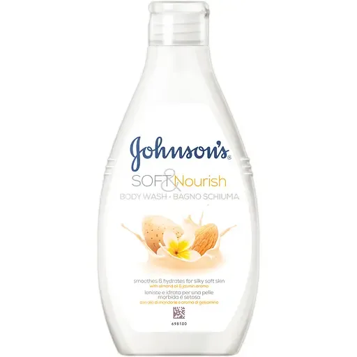 Гель для душу Johnson's Soft & Nourish з олією мигдалю й ароматом жасмину 750 мл