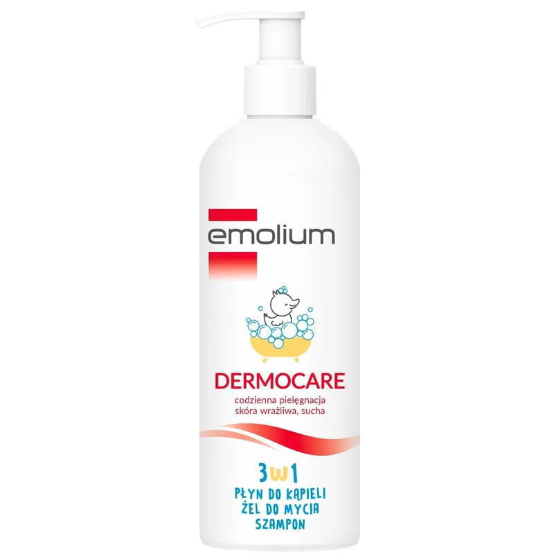 Шампунь-гель Emolium (Емоліум) Dermocare для купання 3 в 1 гіпоалергенний, 400 мл