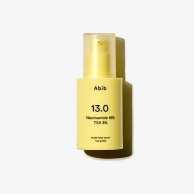 Abib Bright Force Serum 13.0 Pump – освітлювальна сироватка з ніацинамідом 10% і транексамовою кислотою 3% 30 мл