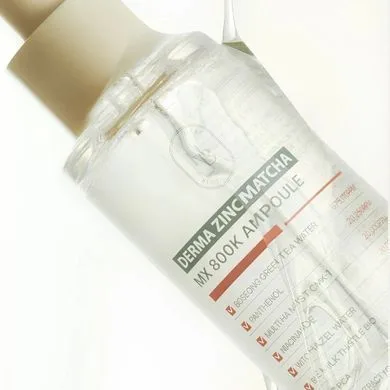 HEVEBLUE Derma Zinc Matcha MX 800K Ampoule – балансуюча сироватка з ніацинамідом і цинком 50 мл