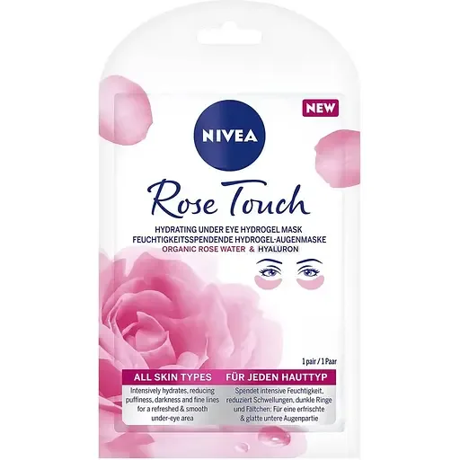 Зволожуюча гідрогелева маска-патчі NIVEA для шкіри навколо очей Rose Touch 1 пара