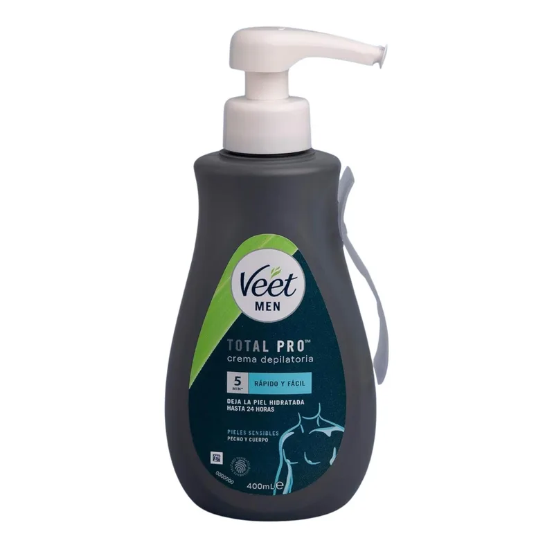 Крем для депіляції чоловічий Veet men Total Pro Crema Depilatoria для тіла 400 мл