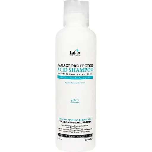 Шампунь безлужний La'dor Damaged Protector Acid shampoo pH 4.5 для завитого і фарбованого волосся 150 мл