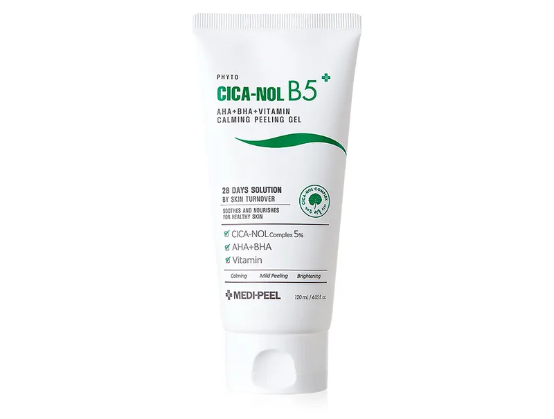 Заспокійливий вітамінний пілінг-гель для обличчя Medi-Peel Phyto Cica-Nol B5 AHA BHA Vitamin Calming Peeling Gel, 120мл