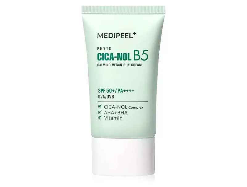 Заспокійливий сонцезахисний крем для обличчя Medi-Peel Phyto Cica-Nol B5 Calming Vegan Sun Cream SPF 50+ PA++++, 50мл