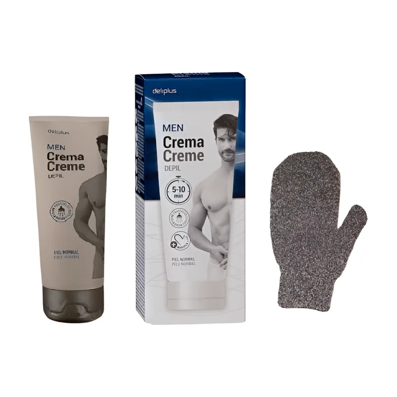 Крем для депіляції чоловічий під душ включає рукавицю Deliplus Men Crema Depil 200 ml
