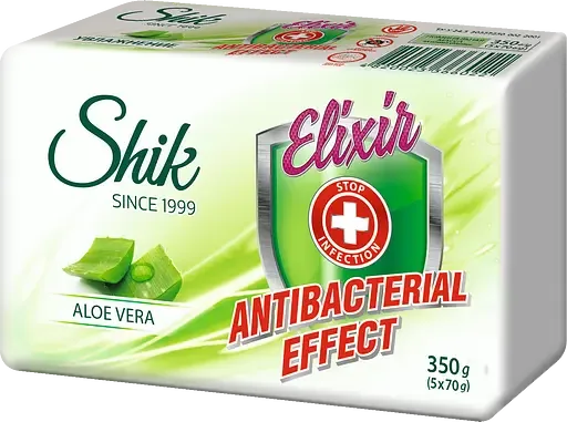 Мило туалетне тверде Shik Elixir Antibacterial Effect Aloe vera, 350 г (5 шт. по 70 г)