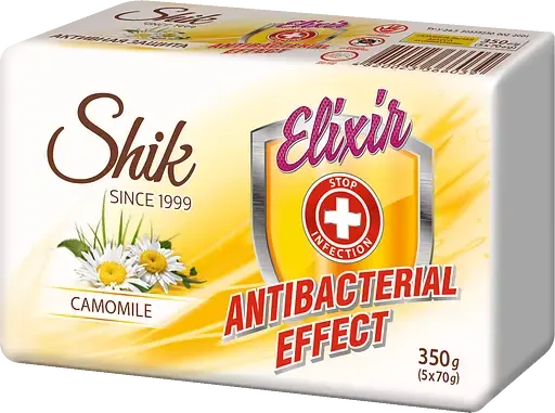 Мило туалетне тверде Shik Elixir Antibacterial Effect Ромашка, 350 г (5 шт. по 70 г)