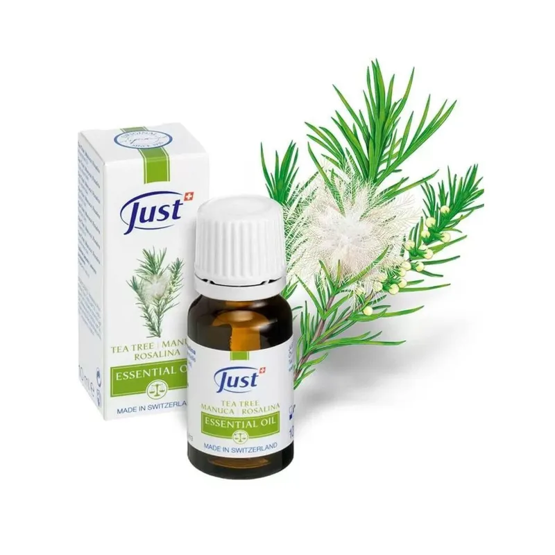 Ефірна олія JUST Чайне дерево/Розаліна/Tea Tree захист від вірусів грибків і бактерій 10 мл