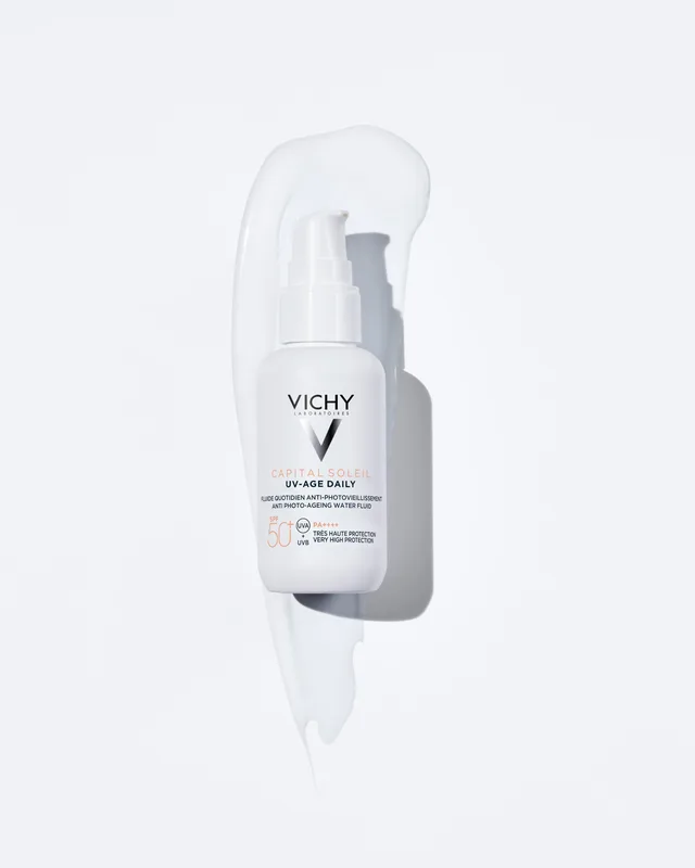 Флюїд Vichy (Віши) Capital Soleil невагомий проти ознак фотостаріння для шкіри обличчя SPF50+ 40 мл
